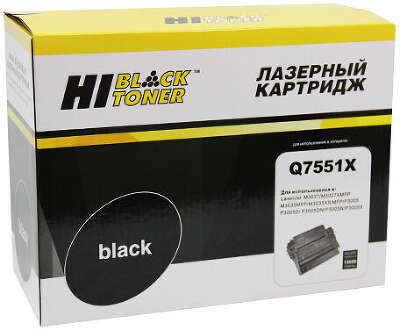 Картридж Hi-Black (HB-Q7551X) для HP LJ P3005/M3027MFP/M3035MFP, 13K