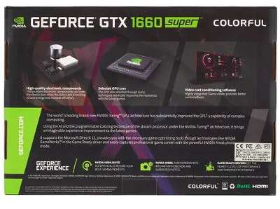 Видеокарта Colorful NVIDIA nVidia GeForce GTX 1660 SUPER 6Gb DDR6 PCI-E DVI, HDMI, DP