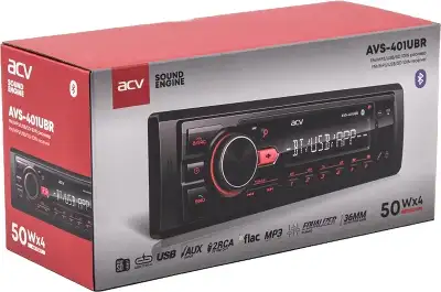 Автомагнитола ACV AVS-401UBR 1DIN 4x50Вт v5.0 AUX 1.3" 2 (43341)
