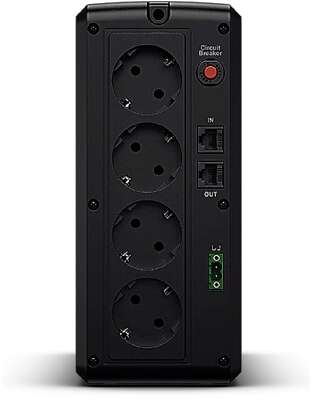 ИБП CyberPower UT1200EG {Line-Interactive, Tower, 1200VA/700W USB/RJ11/45/Dry Contact (4 EURO) 12В/5 Ач х 2}