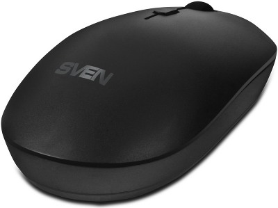 Беспроводная мышь SVEN RX-222W чёрная (BT, 2.4GHz, АКБ, 3+1кл. 1200-1800DPI, кор.)