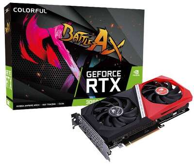 Видеокарта Colorful NVIDIA nVidia GeForce RTX 3060Ti NB DUO V2 LHR-V 8Gb DDR6 PCI-E HDMI, 3DP LHR