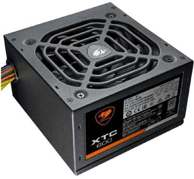 Cougar XTC 600 Блок питания Cougar XTC 600 (Разъем PCIe-2шт,ATX v2.31, 600W, Active PFC, 120mm Fan, Power cord, 80 Plus, Japanese standby capacitors) [XTC600] BULK 