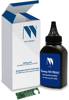 Заправочный комплект NV PRINT для Samsung SCX-4200, 80 гр, 3000 стр (тонер + чип) совместимый