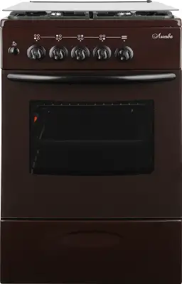 Плита Газовая Лысьва ГП 400 МС-2у коричневый (стеклянная крышка) реш.сталь