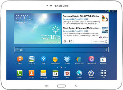 Планшетный компьютер 10" Samsung Galaxy Tab III 16Gb 3G White [GT-P5200ZWAMGF]