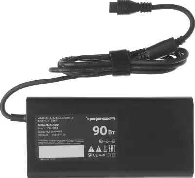 Блок питания Ippon SD90U автоматический 90W 15V-19.5V 11-коннект. 4.5A 2.1A от бытовой электросети LСD индикатор