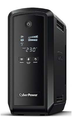 ИБП CyberPower CP900EPFCLCD {Line-Interactive, Tower, 900VA/540W USB/RJ11/45/USB charger A (6 EURO), 12В/9 Ач х 1}