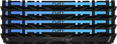 Набор памяти DDR4 DIMM 4x16Gb DDR3200 Kingston FURY Renegade RGB (KF432C16RB1AK4/64)