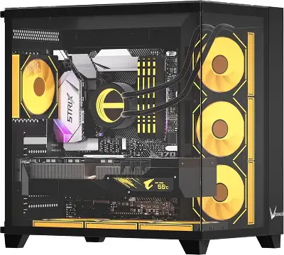 Корпус Formula Crystal Z9 FLOE черный без БП ATX 2xUSB3.0 audio bott PSU
