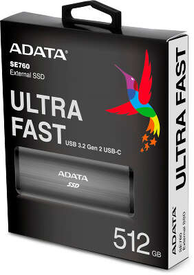 Внешний твердотельный накопитель 512Gb [ASE760-512GU32G2-CTI] (SSD) ADATA SE760