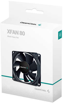 Вентилятор для корпуса Deepcool XFAN 80 (80mm, 1800rpm, 21.8 CFM, 20.3 дБ, Molex, black) (XFAN80)