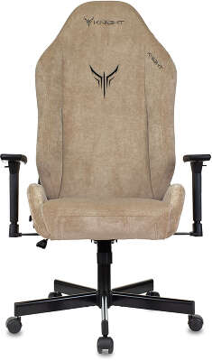 Кресло игровое Knight N1 Fabric бежевый Light-21 с подголов. крестов. металл