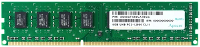 Оперативная память Apacer DDR3 8GB 1600MHz DIMM (PC3-12800) CL11 1.35V (Retail) 512*8 3 years (AU08GFA60CATBGJ/DG.08G2K.KAM)
