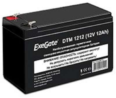 Exegate EX282967RUS Аккумуляторная батарея DTM 1212 (12V 12Ah, клеммы F2)