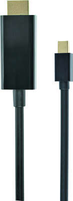 Кабель mDP->HDMI Cablexpert CC-mDP-HDMI-6, 20M/19M, DP v.1.2, 4K,1.8м, черный, позол.разъемы, пакет