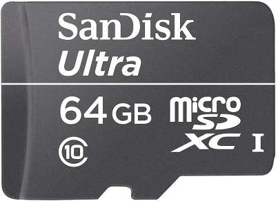 Карта памяти 64 Гб Micro SDXC SanDisk Ultra Class 10 [SDSDQL-064G-G35]