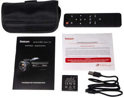 Видеокамера Rekam Allure zoom 1100 черный 10x 3" Touch LCD 4K 125Mb SD+SDHC Flash/Flash