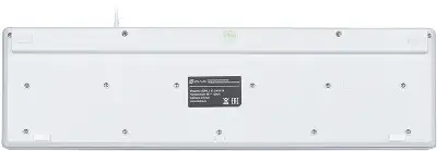 Клавиатура Оклик 550ML белый USB slim Multimedia LED