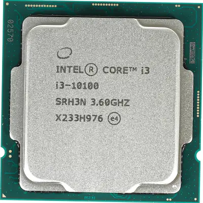 Процессор Intel Core i3 10100 Soc-1200 (CM8070104291317 SRH3N) (3.6GHz/Intel UHD Graphics 630) OEM