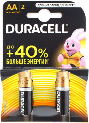 Комплект элементов питания AA Duracell BASIC LR6 (отрывной блистер по 2шт)