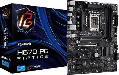 Материнская плата ATX LGA1700 ASRock H670 PG Riptide