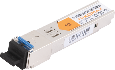 Модуль NIKOMAX SFP, 1.25 Гбит/с, WDM, 1 ОВ, SM, 1xSC, Tx:1310/Rx:1550 нм, DDM, 6 дБ (до 3 км)