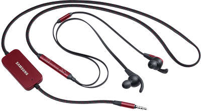 Наушники с микрофоном Samsung Earphones Advanced ANC, с шумоподавлением, Red