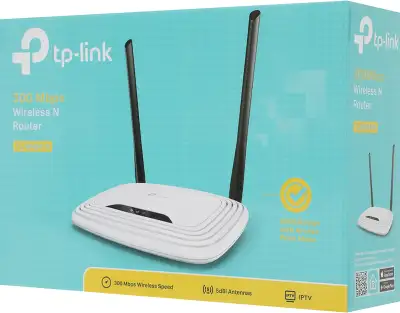 Роутер беспроводной TP-Link TL-WR841N N300 10/100BASE-TX белый