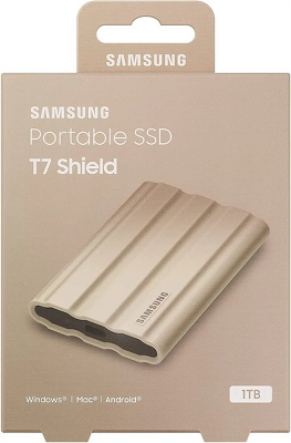Твердотельный накопитель SSD Samsung T7 Shield External 1Tb (1024GB) Beige USB 3.2 (MU-PE1T0K/WW) 1year