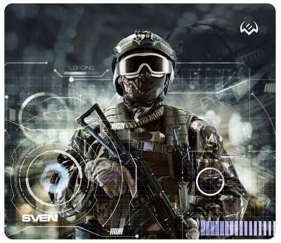 SVEN Коврик для мыши игровой MP-G01S Soldier  (230x200x2мм, ткань + резина)