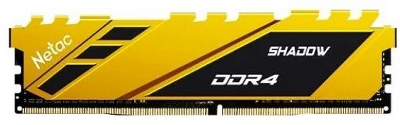 Оперативная память Netac Shadow 8GB DDR4-3200 (PC4-25600) C16 16-20-20-40 1.35V XMP Memory module (DIMM) Yellow