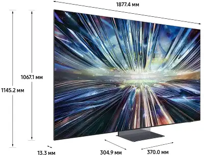 Телевизор QLED Samsung 85" QE85QN900DUXRU Series 9 черный графит 8K Ultra HD 120Hz DVB-T2 DVB-C DVB-S2 USB WiFi Smart TV (RUS)