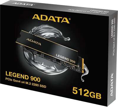 Твердотельный накопитель SSD ADATA LEGEND 900 512GB M.2 NVMe 1.4, PCIe 4.0 x4, 3D NAND, R/W 6200/2300MB/s