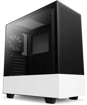 Корпус NZXT H510 Flow, белый/черный, ATX, Без БП (CA-H52FW-01)
