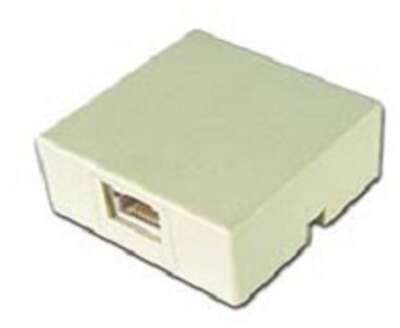 Gembird TA-101 Розетка телефонная RJ-11 (6P4C) внешняя 1 порт, белая