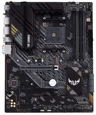 ASUS TUF GAMING B550-PLUS (Socket AM4, ATX, 4xDDR4(128GB),DP/HDMI, 1xPCIe 4.0x16/1xPCIe 3.0x16/3xPCIe 3.0, 1xLAN (2.5GbE), 6xSATA 6Gb/s, 2xM.2, 1xM.2 E key, 1xType-C, 5xUSB 3.2, 2xUSB 2.0)