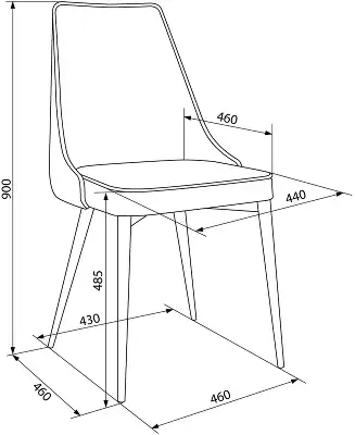 Стул для дома Бюрократ CH-K4_2 комплект 2шт коричневый Holland 74 металл черный на ножках (CH-K4_1/HL74_2)