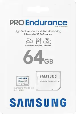 Карта памяти 64 Гб Micro SDXC Samsung PRO Endurance Class 10 UHS-I [MB-MJ64KA]