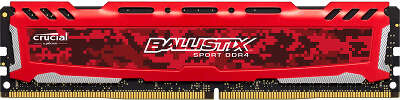 Модуль памяти DDR4 DIMM 16Gb DDR2666 Crucial Ballistix Sport LT Red (BLS16G4D26BFSE)