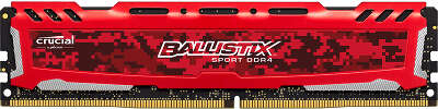 Модуль памяти DDR4 DIMM 16Gb DDR2666 Crucial Ballistix Sport LT Red (BLS16G4D26BFSE)