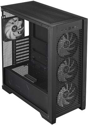 Корпус ASUS TUF GAMING GT302 TG ARGB BLACK (90DC00I0-B19000) GT302/ARGB FANS/BLK