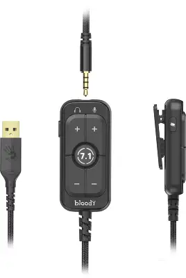 Наушники с микрофоном A4Tech Bloody M590i желтый/серый 1м мониторные USB оголовье (M590I SPORTS LIME)