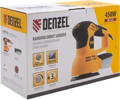 Эксцентриковая шлифмашина Denzel OS-125 450Вт D125мм (27601)