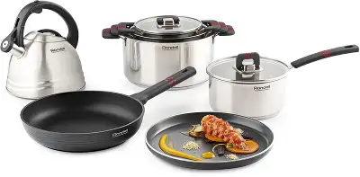 Картофелемялка Rondell Stripes RD-1626 серый/красный упак.:картонная подложка