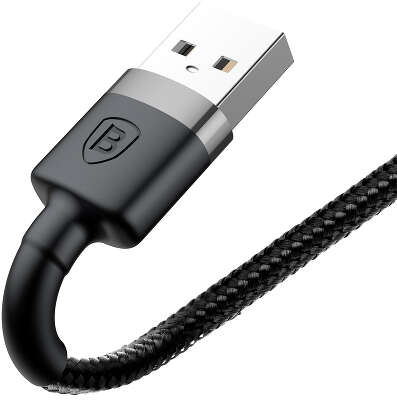 Кабель Baseus Cafule Cable USB to Lightning, 1 м, Black/Grey [CALKLF-BG1]