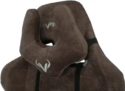Кресло игровое Zombie VIKING KNIGHT Fabric темно-коричневый Light-10 с подголов. крестов. металл