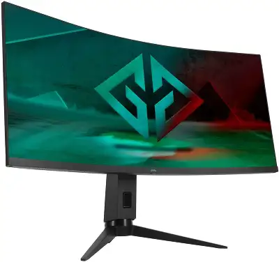 Монитор GMNG 34" Gaming GM-34C11W черный VA LED 2ms 21:9 HDMI M/M матовая HAS Piv 4000:1 300cd 178гр/178гр 3440x1440 165Hz G-Sync FreeSync DP 2K 8.57кг