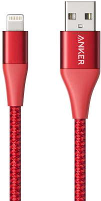 Кабель Anker PowerLine+ II USB to Lightning Cable, 0.9 м, кевлар, черный [A8452H13]