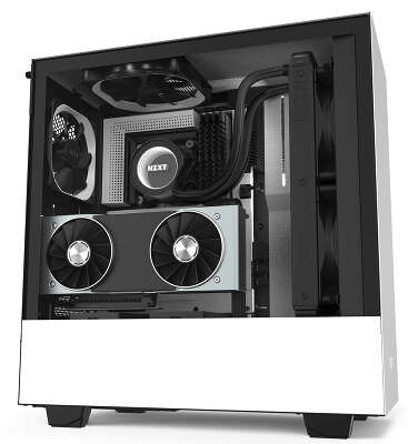 Корпус NZXT H510i White/black, белый/черный, ATX, Без БП (CA-H510I-W1)